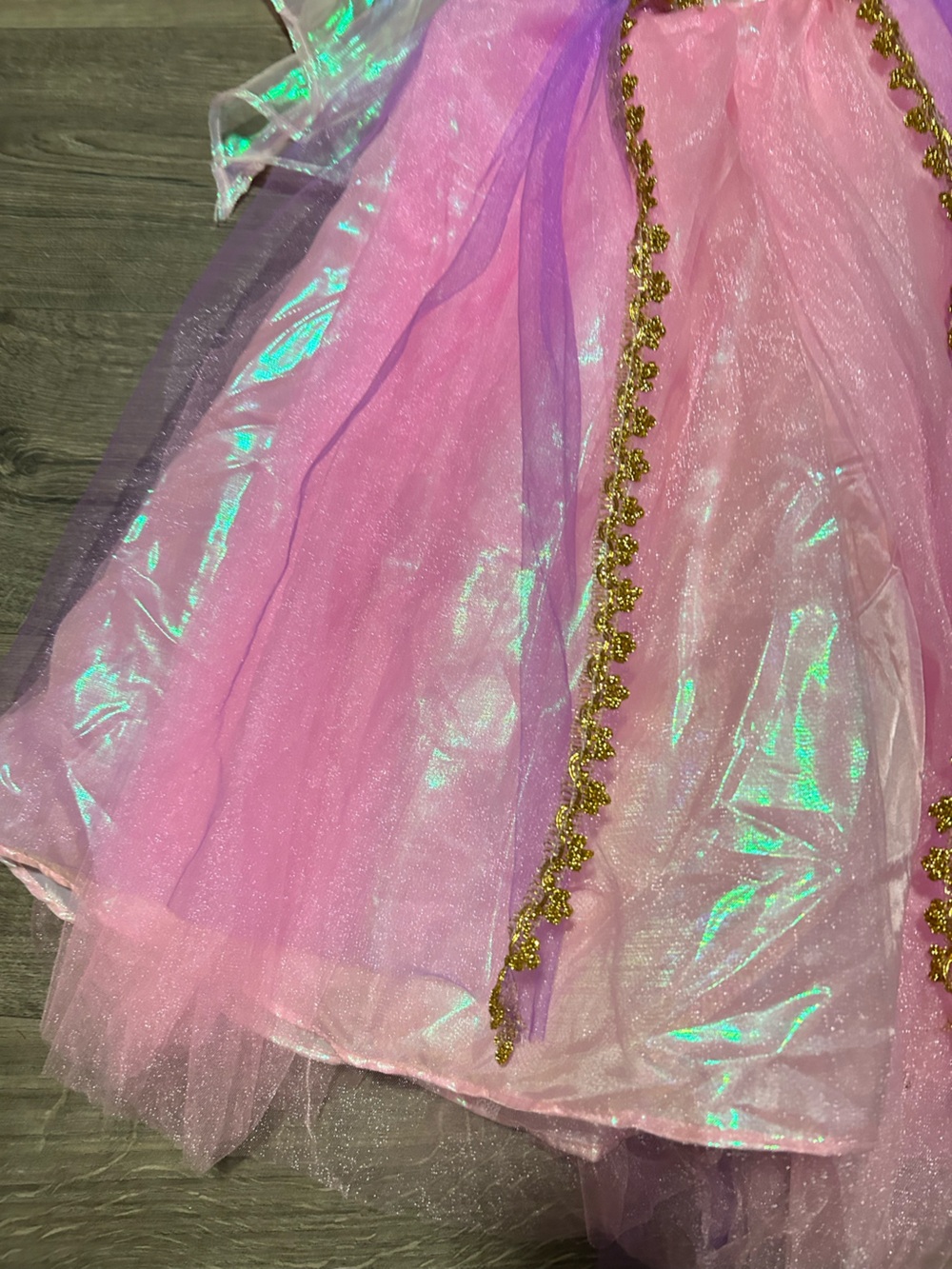 Girls Pink Princess Rapunzel Costume Halloween Dress up 4/5 - Picture 6 of 7